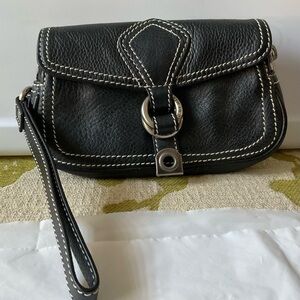 Vintage Marc Jacob’s Black Pebbled Leather Wristlet Clutch Bag